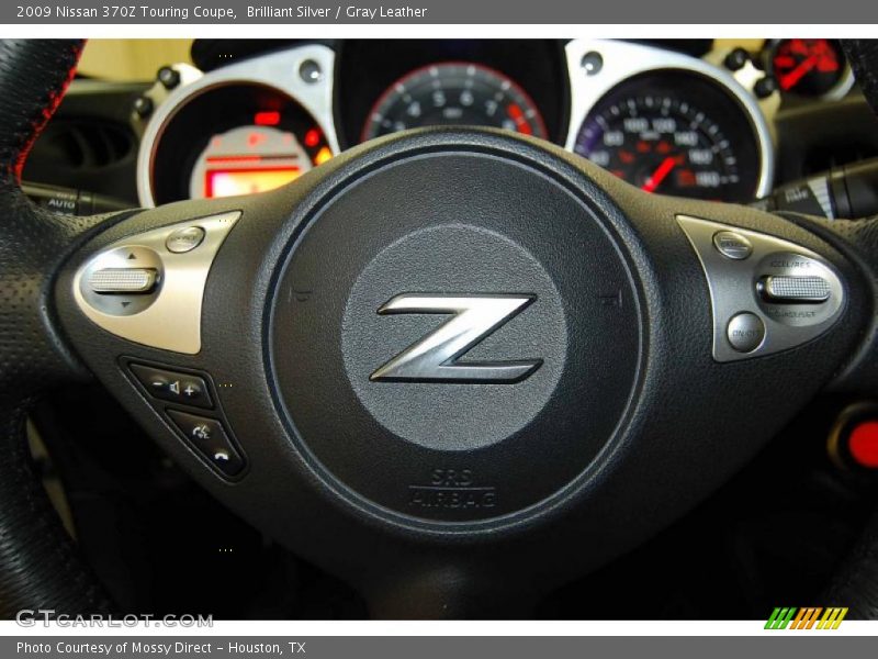Brilliant Silver / Gray Leather 2009 Nissan 370Z Touring Coupe