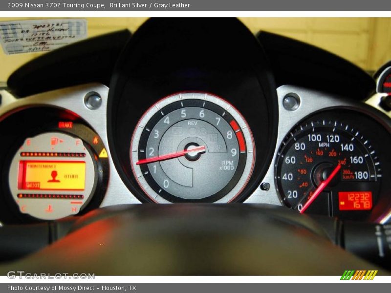 Brilliant Silver / Gray Leather 2009 Nissan 370Z Touring Coupe