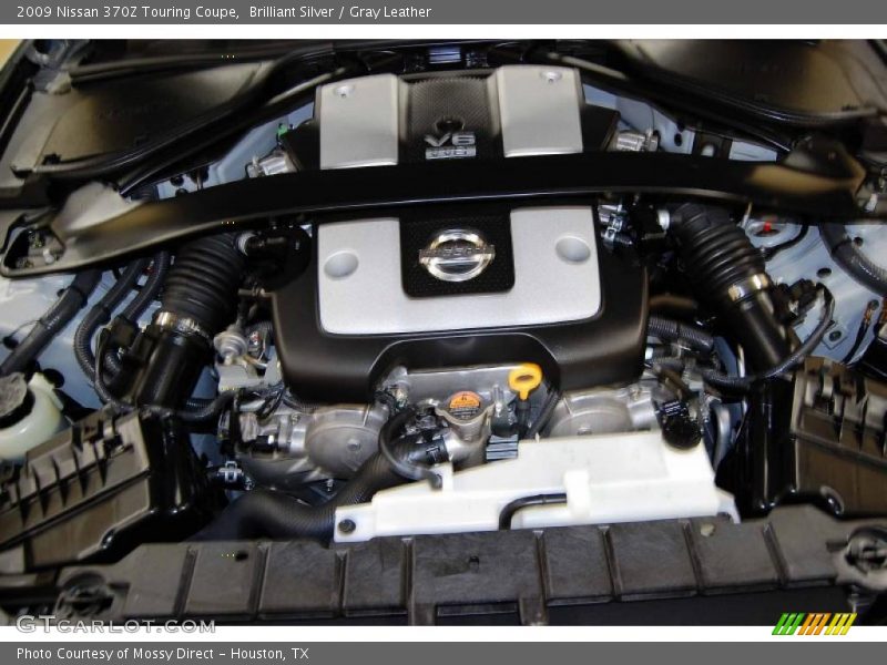Brilliant Silver / Gray Leather 2009 Nissan 370Z Touring Coupe