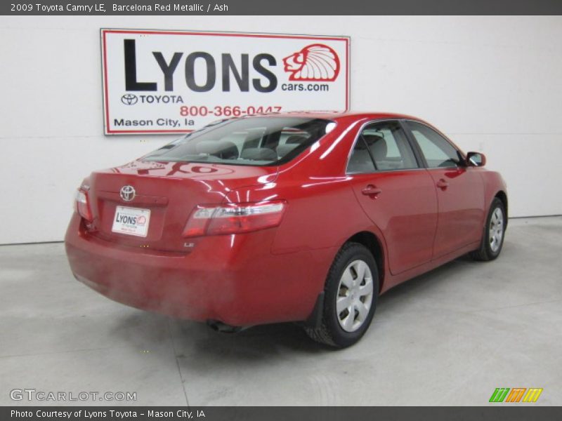 Barcelona Red Metallic / Ash 2009 Toyota Camry LE