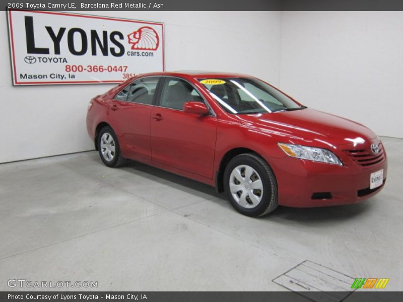 Barcelona Red Metallic / Ash 2009 Toyota Camry LE