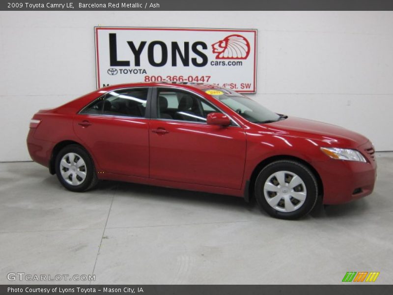 Barcelona Red Metallic / Ash 2009 Toyota Camry LE