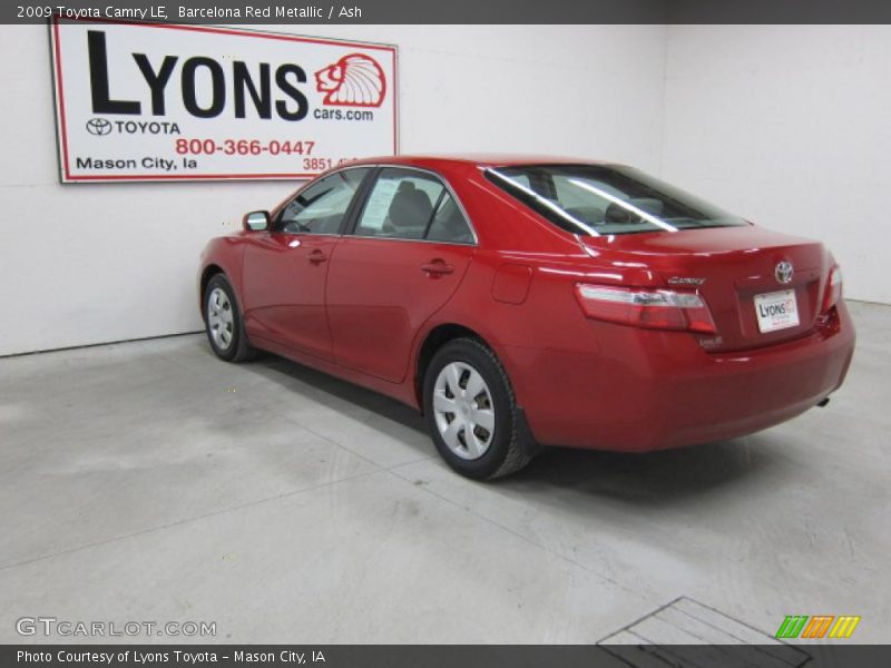 Barcelona Red Metallic / Ash 2009 Toyota Camry LE