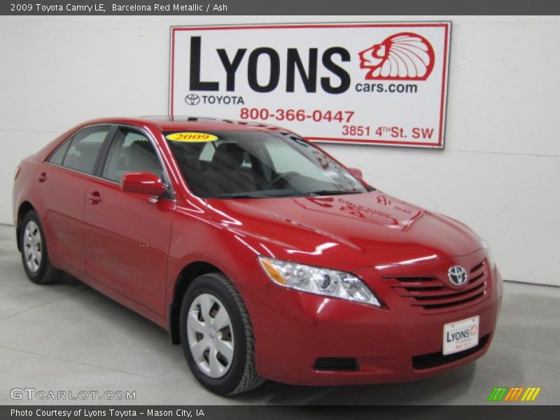 Barcelona Red Metallic / Ash 2009 Toyota Camry LE