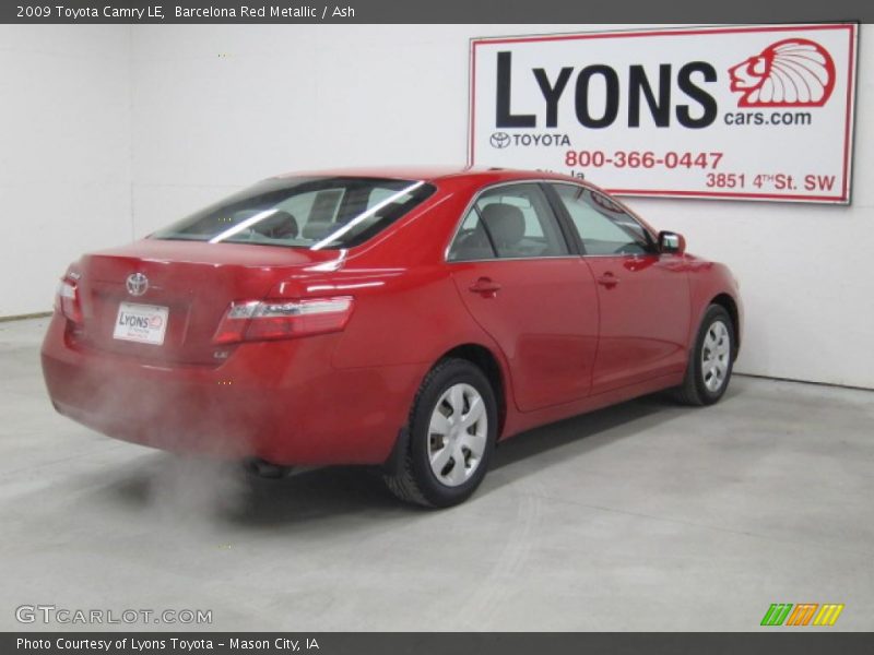 Barcelona Red Metallic / Ash 2009 Toyota Camry LE