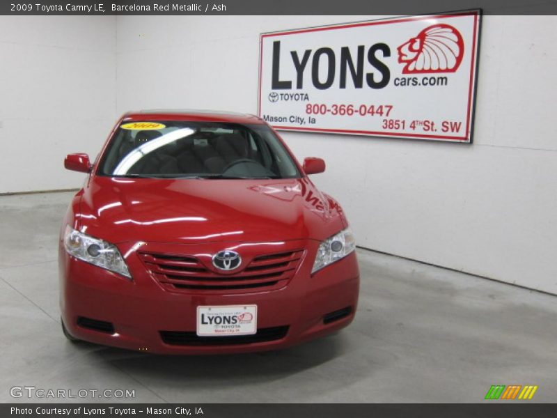 Barcelona Red Metallic / Ash 2009 Toyota Camry LE