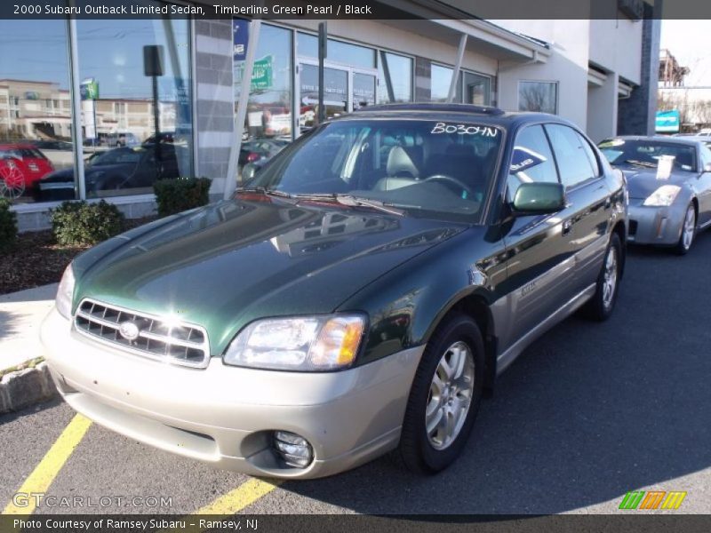 Timberline Green Pearl / Black 2000 Subaru Outback Limited Sedan
