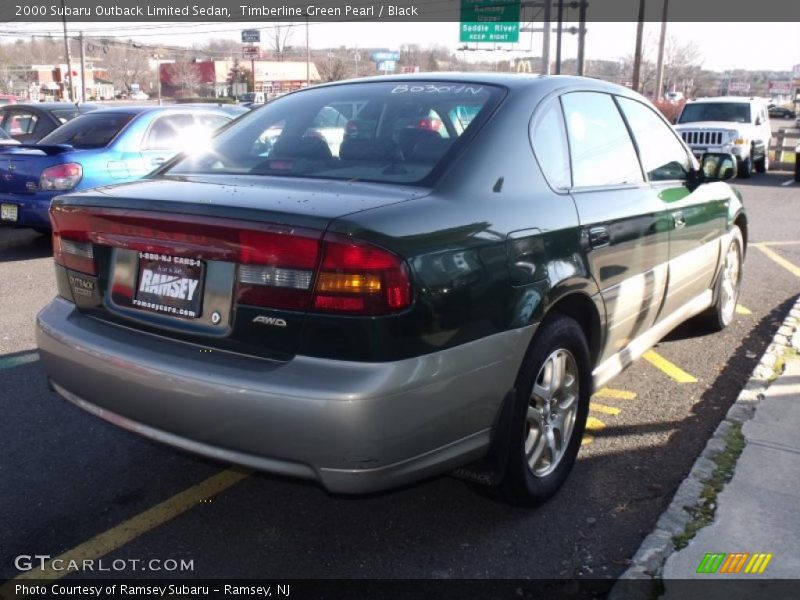 Timberline Green Pearl / Black 2000 Subaru Outback Limited Sedan