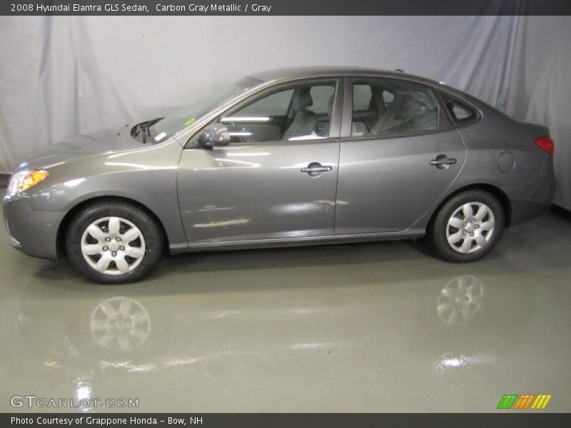Carbon Gray Metallic / Gray 2008 Hyundai Elantra GLS Sedan