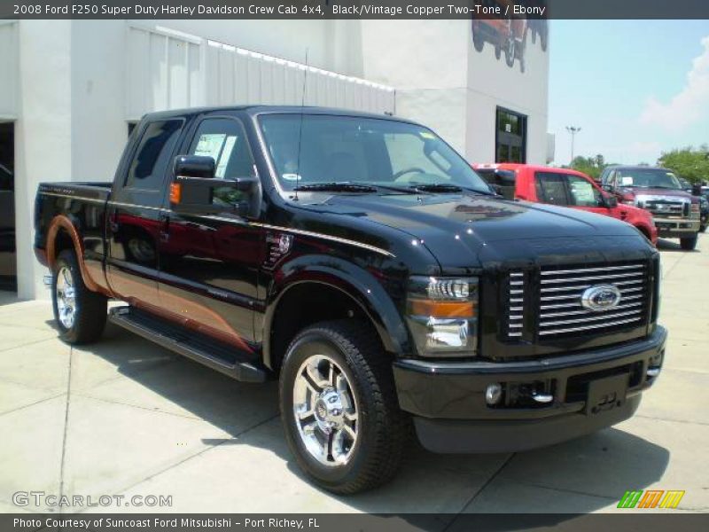 Black/Vintage Copper Two-Tone / Ebony 2008 Ford F250 Super Duty Harley Davidson Crew Cab 4x4