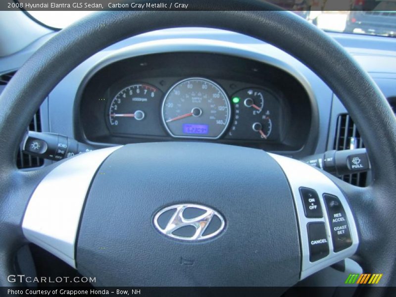 Carbon Gray Metallic / Gray 2008 Hyundai Elantra GLS Sedan