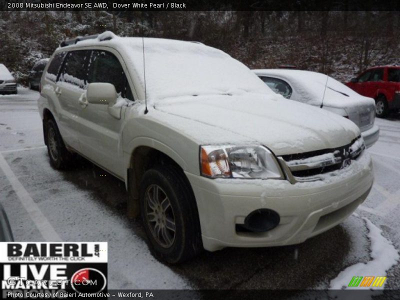 Dover White Pearl / Black 2008 Mitsubishi Endeavor SE AWD