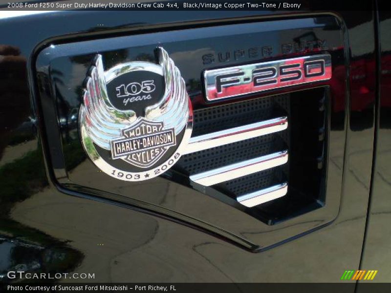 Black/Vintage Copper Two-Tone / Ebony 2008 Ford F250 Super Duty Harley Davidson Crew Cab 4x4