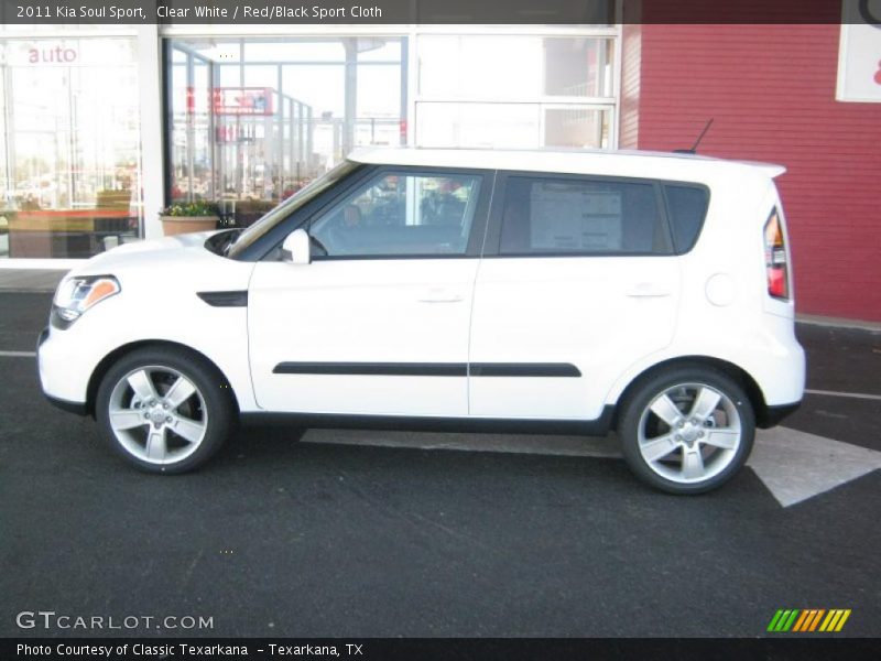 Clear White / Red/Black Sport Cloth 2011 Kia Soul Sport
