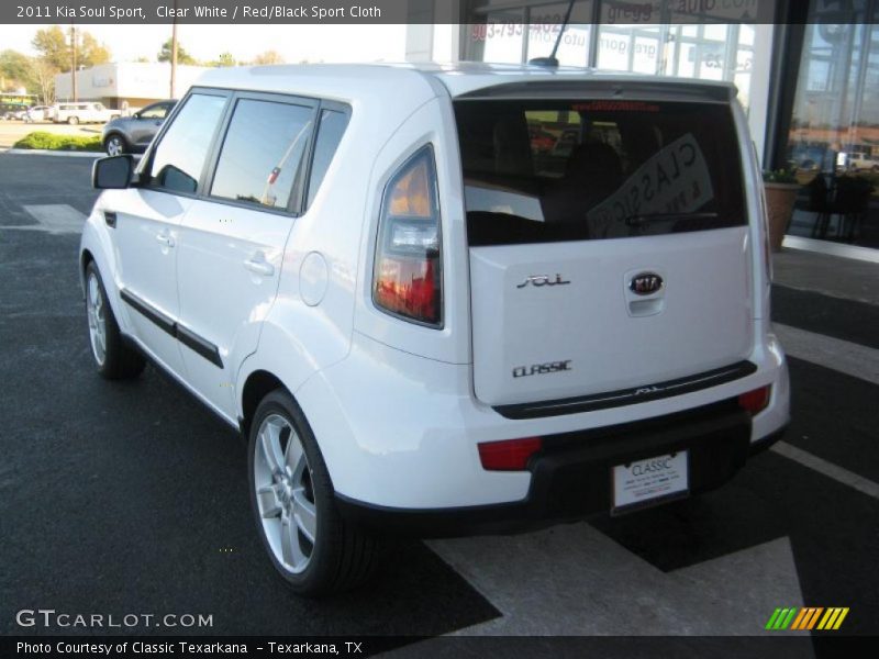 Clear White / Red/Black Sport Cloth 2011 Kia Soul Sport