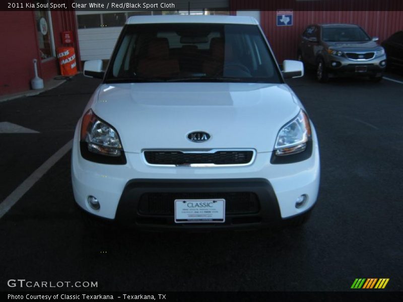 Clear White / Red/Black Sport Cloth 2011 Kia Soul Sport