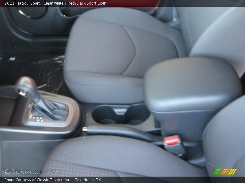 Clear White / Red/Black Sport Cloth 2011 Kia Soul Sport