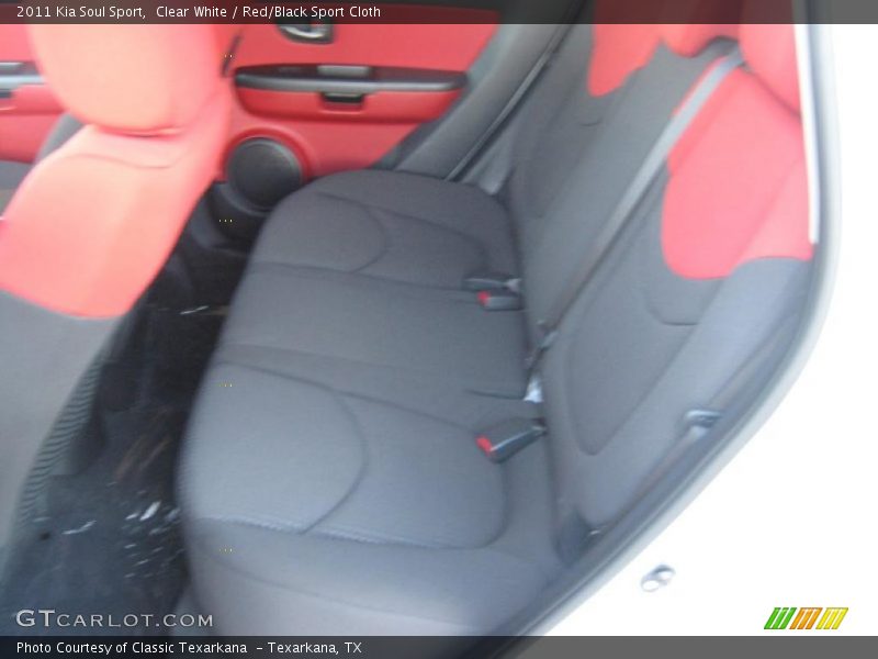Clear White / Red/Black Sport Cloth 2011 Kia Soul Sport