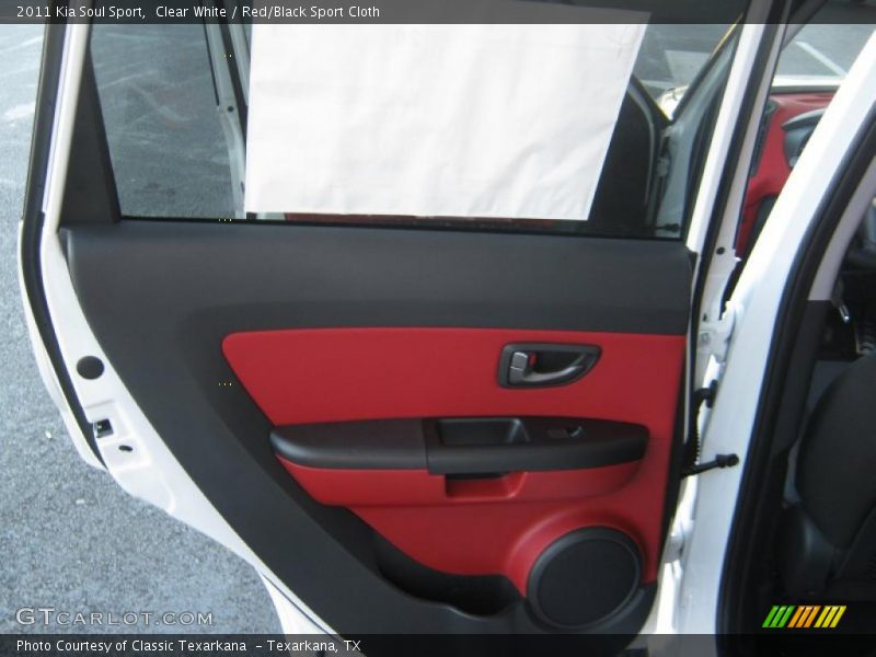 Clear White / Red/Black Sport Cloth 2011 Kia Soul Sport