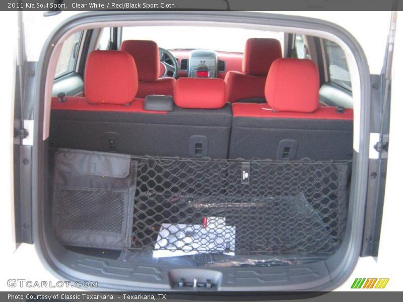 Clear White / Red/Black Sport Cloth 2011 Kia Soul Sport