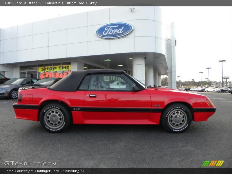 Bright Red / Grey 1986 Ford Mustang GT Convertible