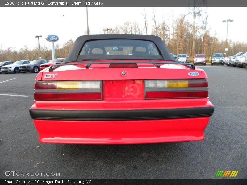 Bright Red / Grey 1986 Ford Mustang GT Convertible