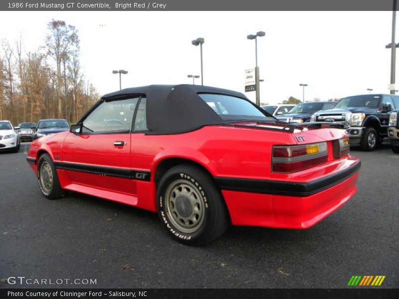 Bright Red / Grey 1986 Ford Mustang GT Convertible