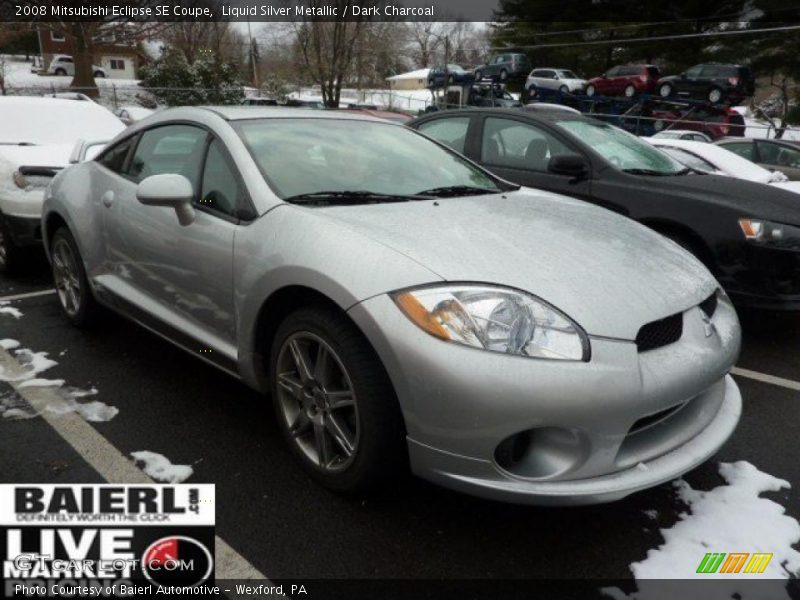 Liquid Silver Metallic / Dark Charcoal 2008 Mitsubishi Eclipse SE Coupe