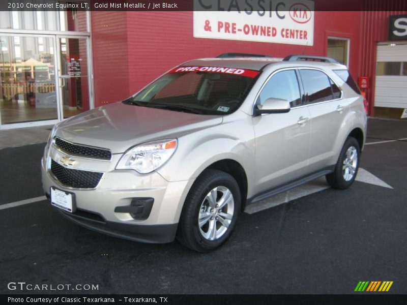 Gold Mist Metallic / Jet Black 2010 Chevrolet Equinox LT
