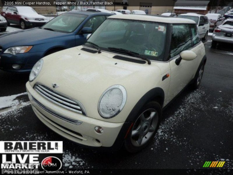 Pepper White / Black/Panther Black 2006 Mini Cooper Hardtop