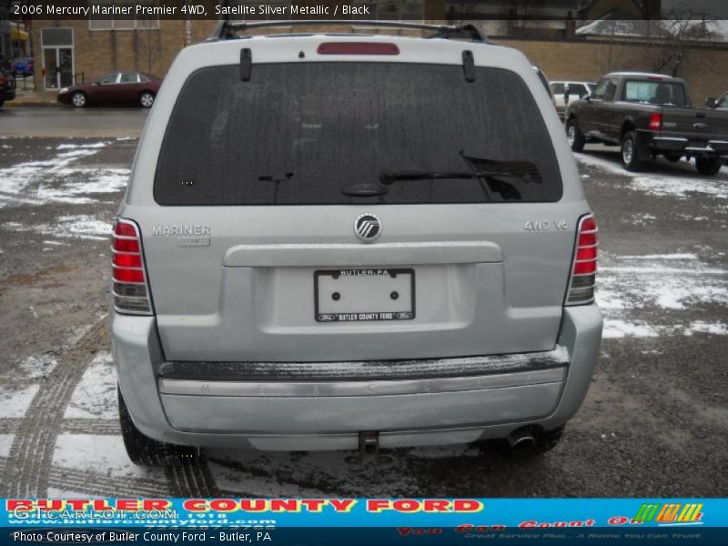Satellite Silver Metallic / Black 2006 Mercury Mariner Premier 4WD