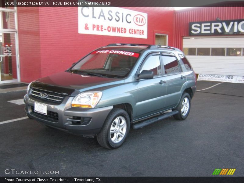 Royal Jade Green Metallic / Black 2008 Kia Sportage LX V6