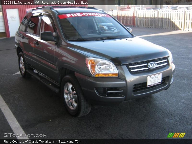 Royal Jade Green Metallic / Black 2008 Kia Sportage LX V6