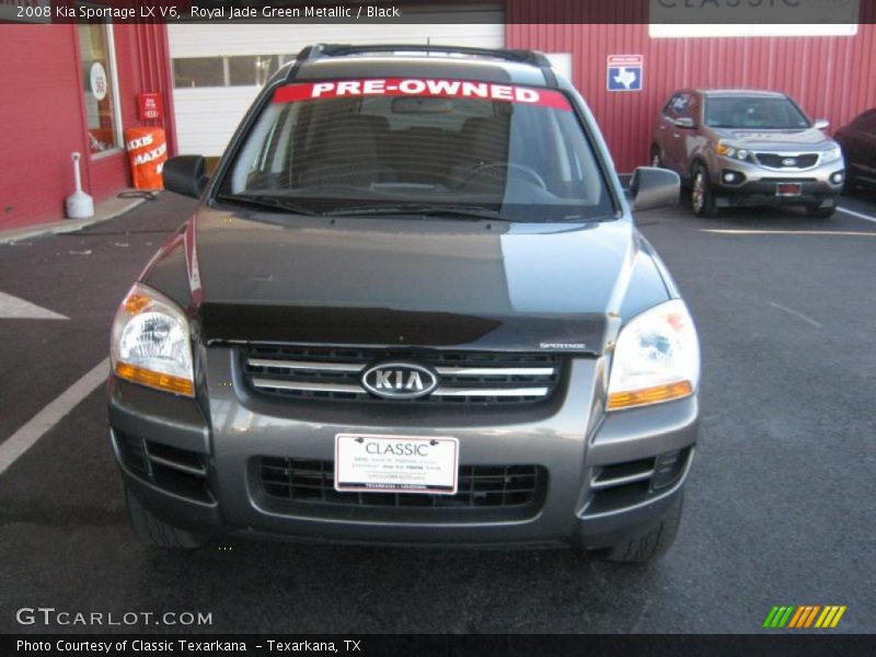 Royal Jade Green Metallic / Black 2008 Kia Sportage LX V6