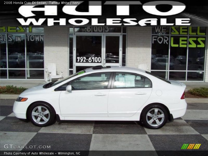 Taffeta White / Ivory 2008 Honda Civic EX Sedan