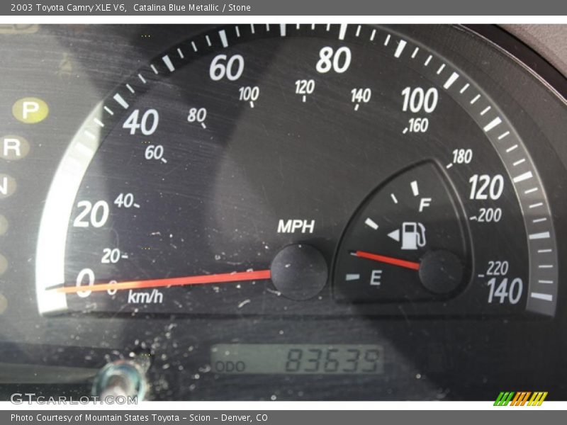 Catalina Blue Metallic / Stone 2003 Toyota Camry XLE V6