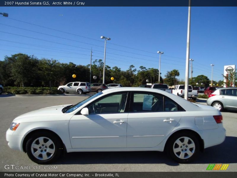 Arctic White / Gray 2007 Hyundai Sonata GLS