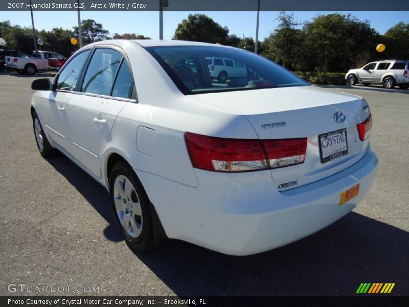 Arctic White / Gray 2007 Hyundai Sonata GLS
