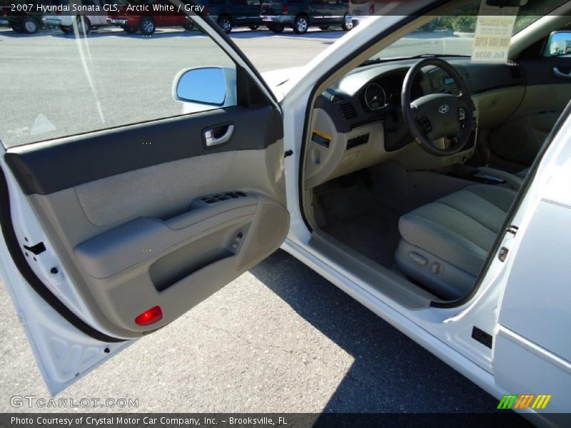 Arctic White / Gray 2007 Hyundai Sonata GLS