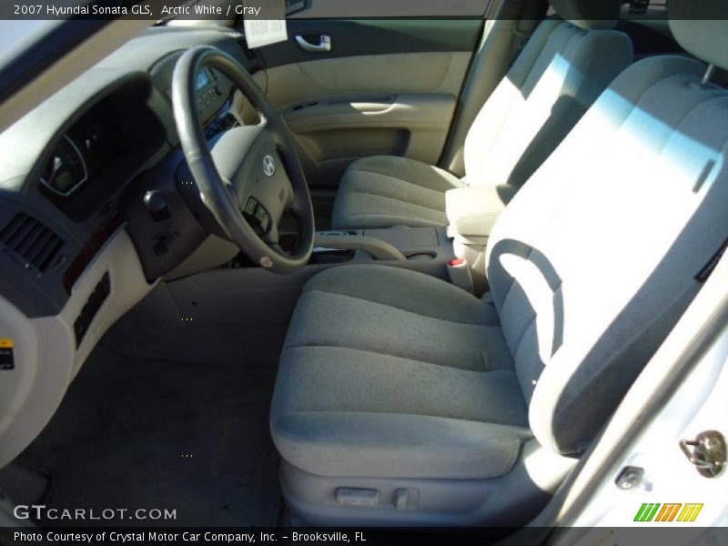 Arctic White / Gray 2007 Hyundai Sonata GLS