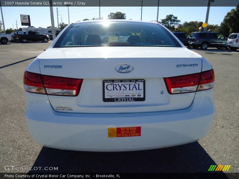 Arctic White / Gray 2007 Hyundai Sonata GLS