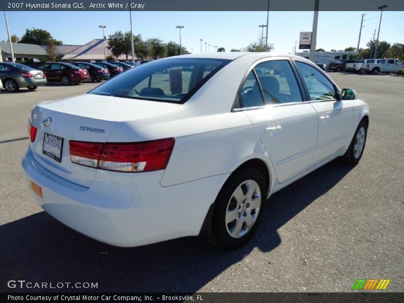 Arctic White / Gray 2007 Hyundai Sonata GLS