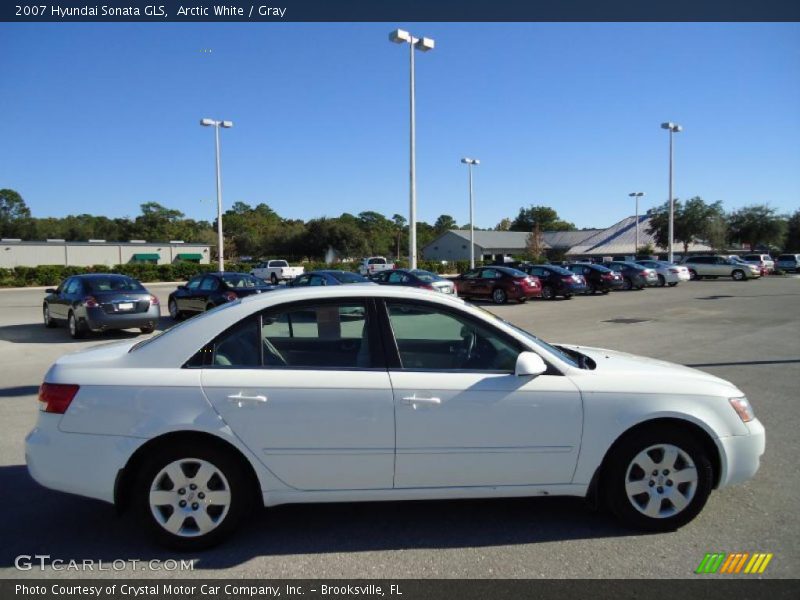 Arctic White / Gray 2007 Hyundai Sonata GLS