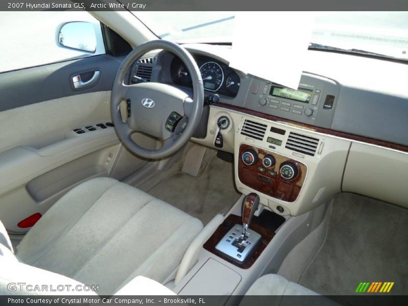 Arctic White / Gray 2007 Hyundai Sonata GLS