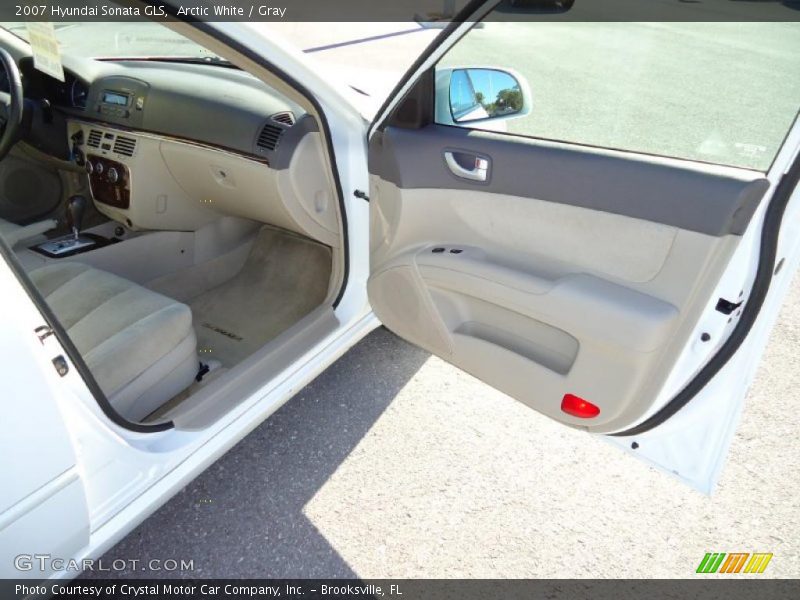 Arctic White / Gray 2007 Hyundai Sonata GLS