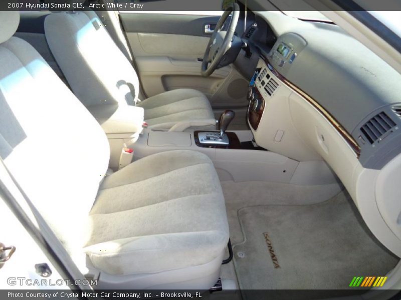 Arctic White / Gray 2007 Hyundai Sonata GLS