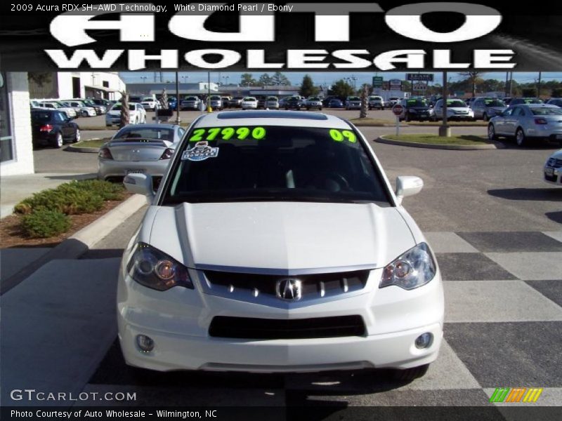 White Diamond Pearl / Ebony 2009 Acura RDX SH-AWD Technology