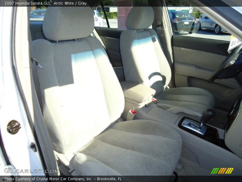 Arctic White / Gray 2007 Hyundai Sonata GLS