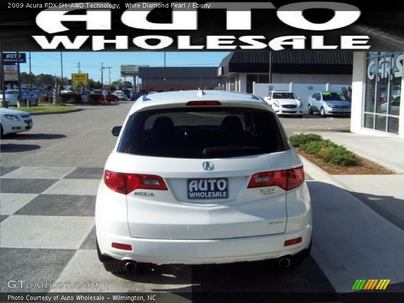 White Diamond Pearl / Ebony 2009 Acura RDX SH-AWD Technology