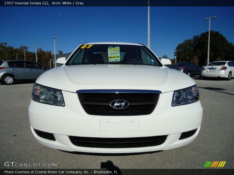 Arctic White / Gray 2007 Hyundai Sonata GLS